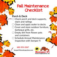 fall maintenance checklist porch and deck