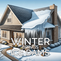 winter ice dam can cause damage in your home as the ice melts prepare for winter